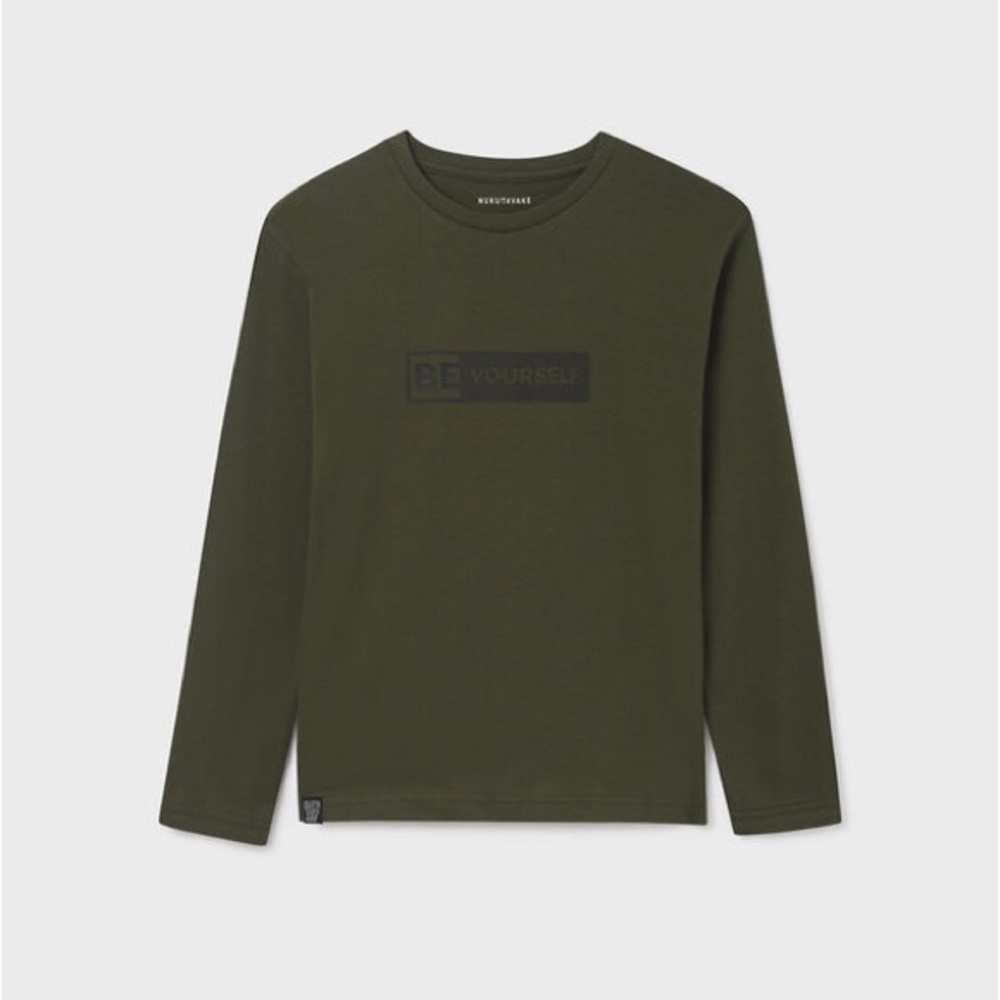 Size 14 Boys Mayoral Dark Green Long Sleeve Tee